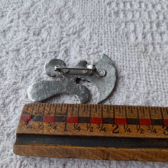 Vintage Angel Brooch Aitkens Pewter Puffy Silver Tone - Picture 14 of 16